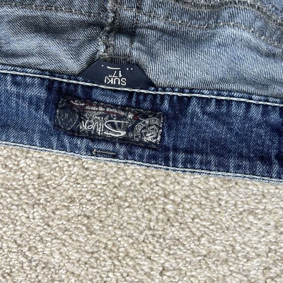 Silver Jeans Suki 17" Women Size 30 Bootcut Blue Distressed 33" Inseam 63-7 - Picture 4 of 9